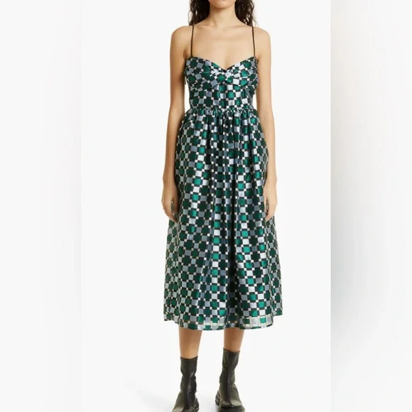 green emerald velvet dress AUSTYN DRESS